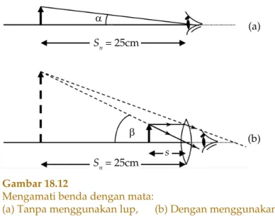 Gambar 18.11 Lup merupakan alat  optik yang menggunakan  lensa bikonveks