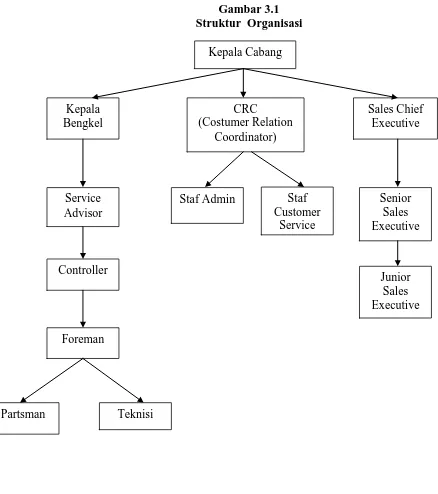 Gambar 3.1 Struktur  Organisasi 
