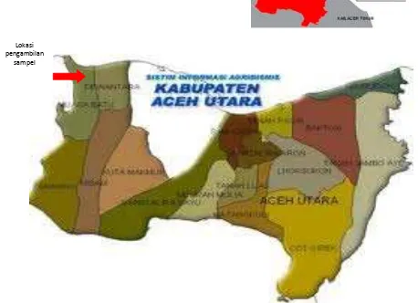 Gambar 1.1  Peta Kabupaten Aceh Utara 