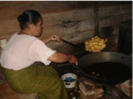 Gambar 4.5 Kondisi Kerja Saat Menggoreng pada Sikap Kerja Duduk 