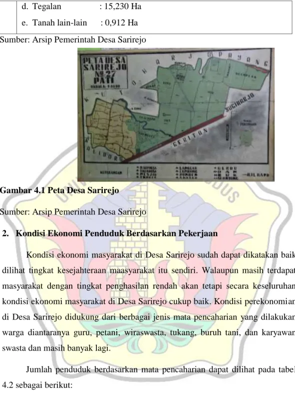 Gambar 4.1 Peta Desa Sarirejo 