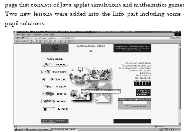 Figure 3.8 The front page of the second prototype of the web site 
