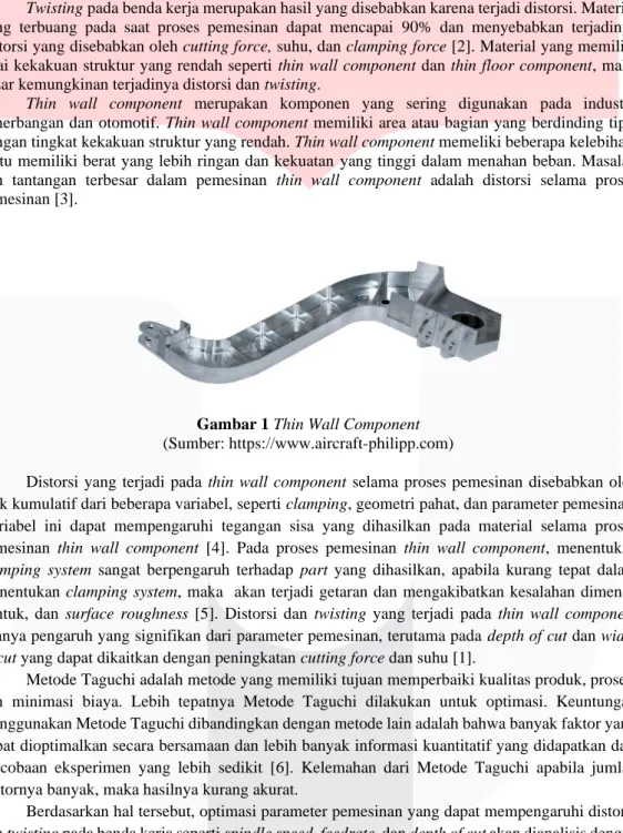 Gambar 1 Thin Wall Component  (Sumber: https://www.aircraft-philipp.com) 