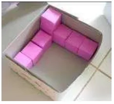 Figure 4.3 The boxes and the cube blocks 