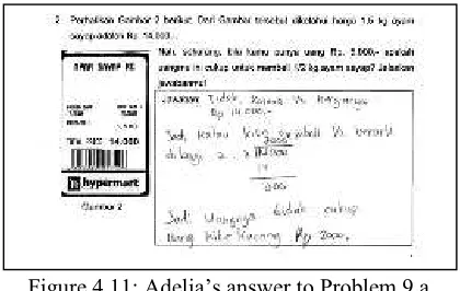 Figure 4.10: Fasya’s  answer to Problem 9.b. 