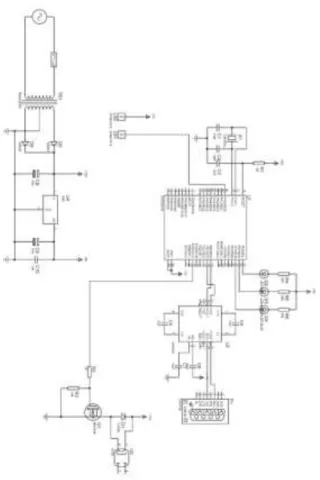 Gambar 5.  Desain  Mikrokontrol  Menggunakan  AVR  ATMega16 