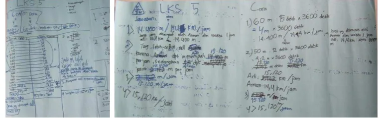 Figure 5.6 Students‟ posters on fifth activity 