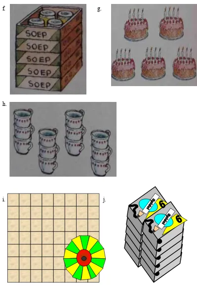 Figure 10. Pictures of structured objects in the students’ worksheet 