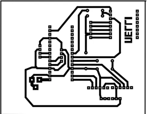 Gambar 3.11 Layout PCB Shield Mikrokontroler 