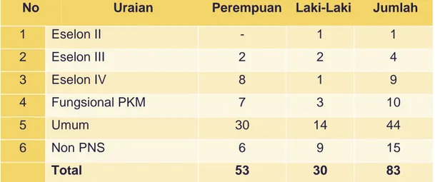 Tabel 3.2  Jumlah  Pegawai  Direktorat  Promosi  Kesehatan  dan  Pemberdayaan Masyarakat Berdasarkan Jabatan 