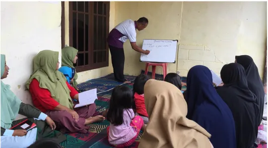 Gambar 3 Foto Bersama Ibu-Ibu PKK RT 06/ RW 16 Sungai Langkai 