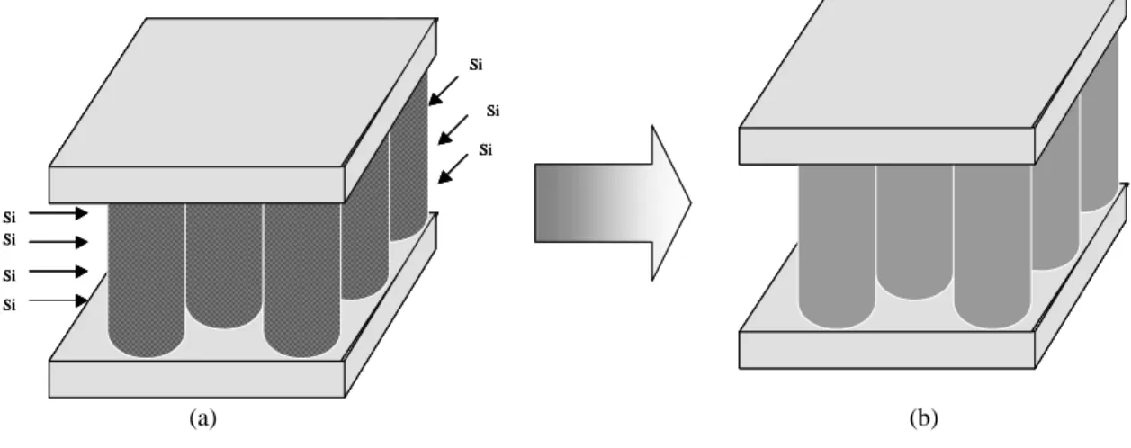 Gambar 3. Mekanisme perubahan struktur MCM-50 menjadi MCM-41 