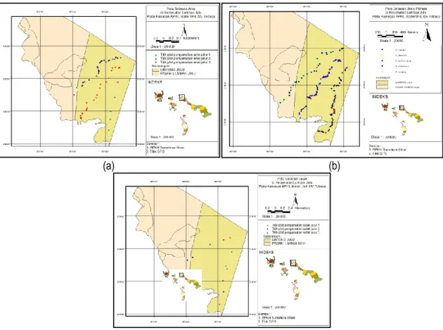 Gambar  11.  Peta  Titik  Sebaran  Pada  Kecamatan  Lumban  Julu  Kawasan  KPHL  Model  Unit  XIV Tobasa 