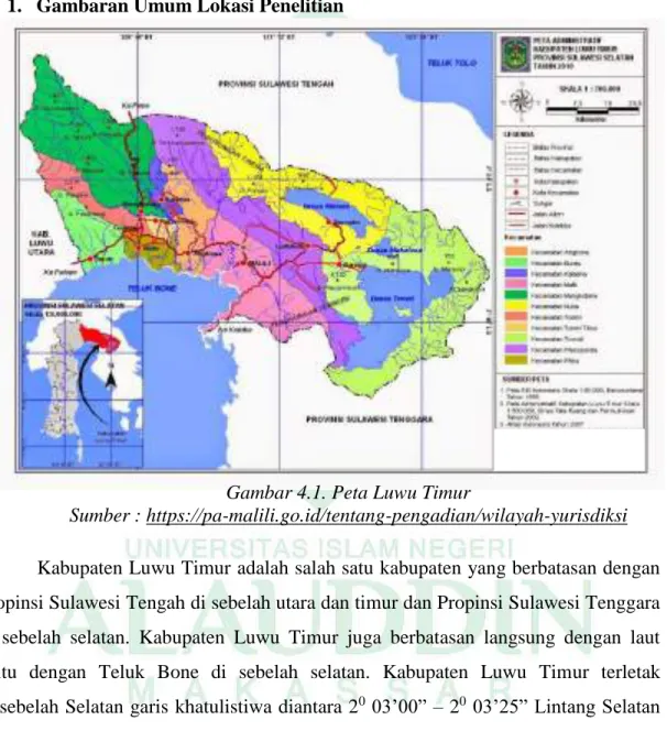 Gambar 4.1. Peta Luwu Timur 