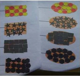 Figure 5.5 Groups’ work on putting toppings on top of cookies 