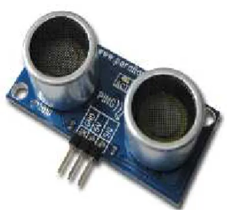Gambar 2.14 Sensor Ultrasonik HC-SR04 (Sumber: Parallax, 2011)