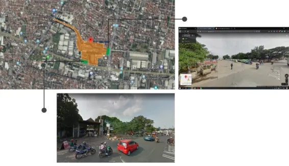Gambar 2.2 Analisis Pintu Masuk Terminal Lw. Panjang                                                                       Sumber : Dok Pribadi &amp; Maps.google.co.id 