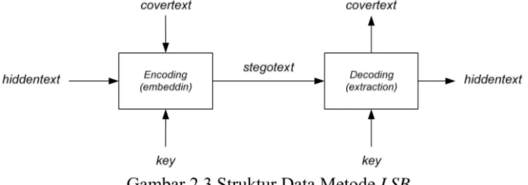 Gambar 2.3 Struktur Data Metode LSB     Sumber: Munir, Rinaldi (2010, p5) 