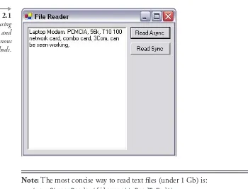 Figure 2.1Reading ﬁles using