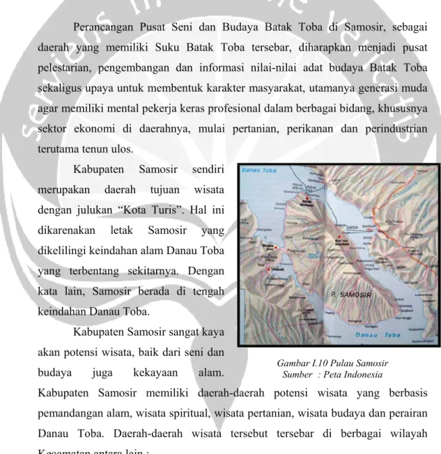 Gambar I.10 Pulau Samosir  Sumber : Peta Indonesia 