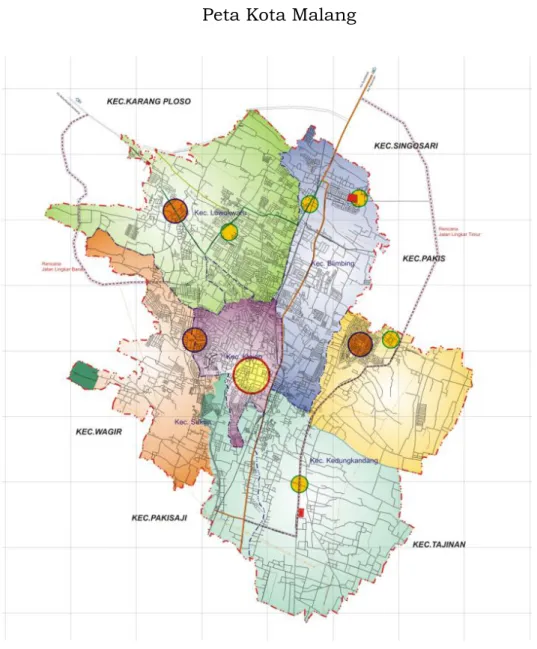 Gambar 2.1  Peta Kota Malang 
