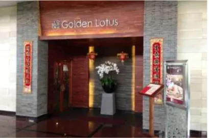 Gambar 2.15 Tampilan Pintu Masuk Golden Lotus Chinese Restaurant  Sumber :  Dokumentasi tgl