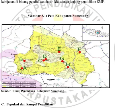 Gambar 3.1: Peta Kabupaten Sumedang 