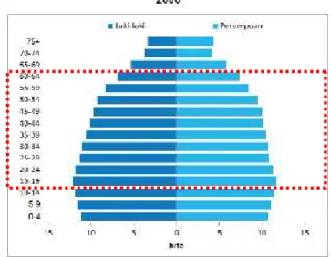 Diagram 1.1. Piramida Penduduk Indonesia Tahun 2030