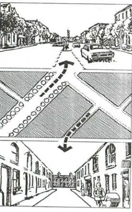 Gambar 2.22 Ilustrasi gambar bentuk persimpangan yang sesuai untuk dapat dijadikan sebuah nodes            Sumber: Bantley, Ian 1980; 58 