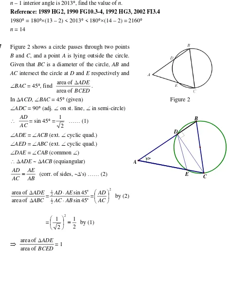 Figure 2 shows a circle passes through two points 
