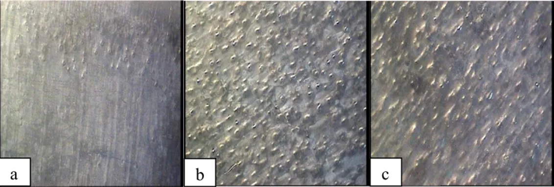Gambar 4.3 Foto makro aluminium 1XXX setelah anodizing dengan waktu  pencelupan (a) 5 menit