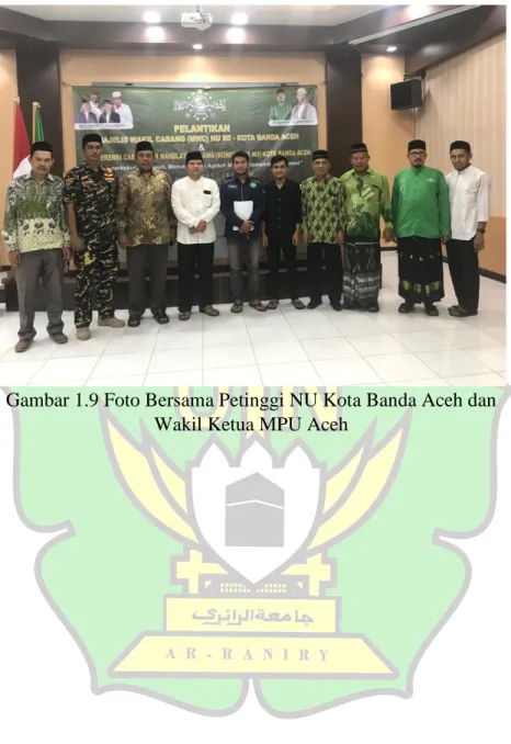 Gambar 1.9 Foto Bersama Petinggi NU Kota Banda Aceh dan  Wakil Ketua MPU Aceh 