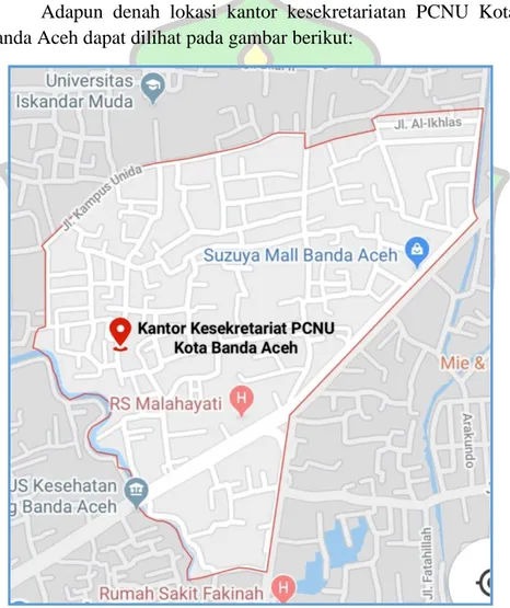 Gambar 4.1 Gambar Denah Kantor PCNU Kota Banda Aceh 