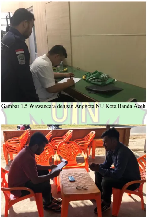 Gambar 1.5 Wawancara dengan Anggota NU Kota Banda Aceh 