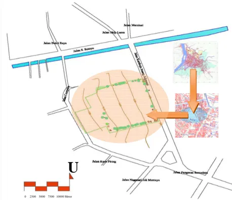 Gambar 3. Peta kawasan perencanaan hutan kota 