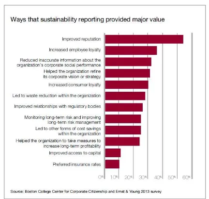 Fig. 1.  Major values that arise from the implementation of sustainability reporting 