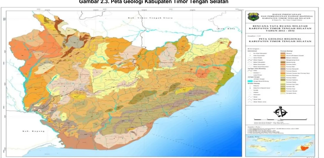 Gambar 2.3. Peta Geologi Kabupaten Timor Tengah Selatan 