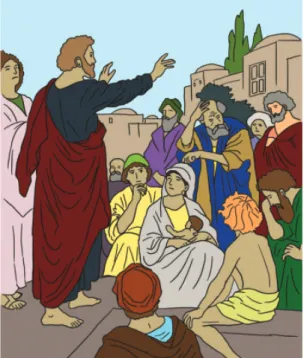 Gambar 3.1 Petrus berkhotbah pada  hari Pentakosta.