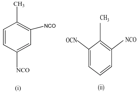 Gambar 2.3. Struktur (i) 2,4-TDI, (ii)2,6-TDI (Kricheldorf,2005) 
