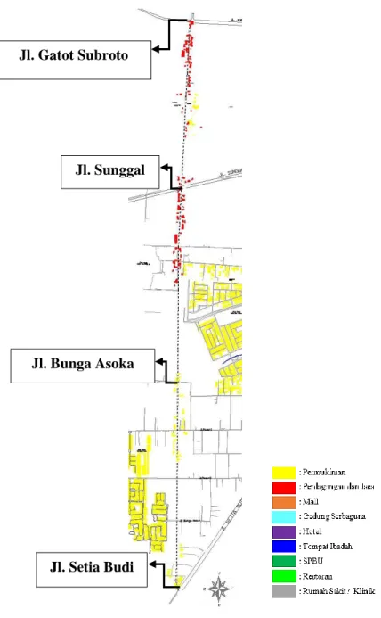 Gambar 3.2 Peta Jalan Gagak Hitam Medan tahun 2003   Sumber: Dinas Tata Ruang dan Permukiman Kota Medan 