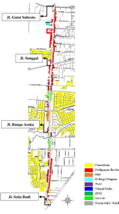 Gambar 3.3 Peta Jalan Gagak Hitam Medan tahun 2010   Sumber: Dinas Tata Ruang dan Permukiman Kota Medan 
