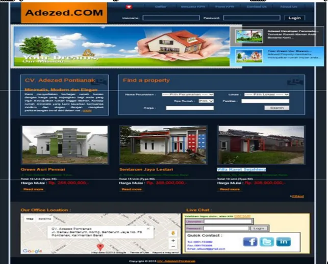 Gambar 4. Situs Home Sistem Informasi Pemasaran Online 