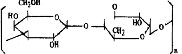 Gambar 2. Rumus molekul agar (C 12 H 14 O 5 (OH) 4 )n 