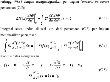 Gambar 2.9, persamaan yang mengatur (governing equation) menjadi 