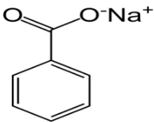 Gambar 3. Struktur molekul natrium benzoate 