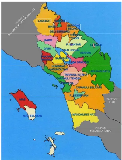 Gambar 1. Peta Sumatera Utara 