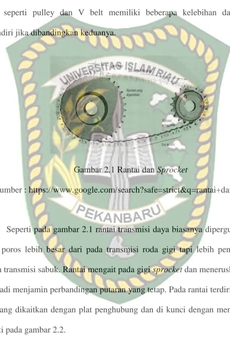 Gambar 2.1 Rantai dan Sprocket 