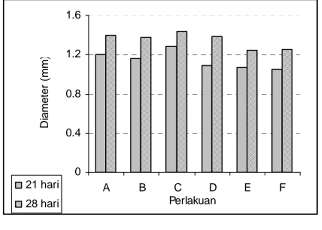 Grafik 1.  Tinggi  (mm)  planlet    kentang  pada  semua kombinasi perlakuan pada usia  kultur 21 dan 28 hari