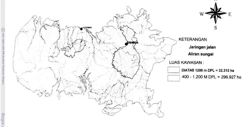 Gambar  8.  Peta kesesuaian iklim untuk tanaman soba di Bogor dan Cianjur. 