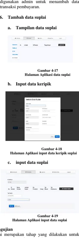 Gambar  di  atas  merupakan  tampilan  halaman  tambah  data  pembayaran  yang  digunakan  admin  untuk  menambah  data  transaksi pembayaran